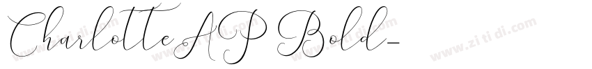 CharlotteAP Bold字体转换